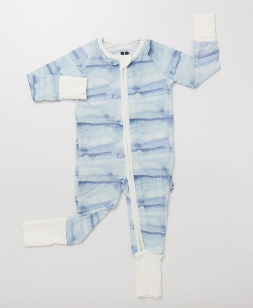 Bamboo Viscose Zipper Sleeper in blue