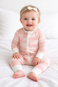 Bamboo baby sleepwear in pink cloud